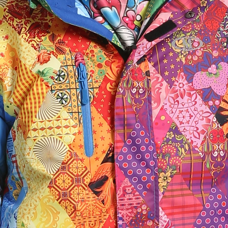 Лыжная куртка мужская водонепроницаемая ветрозащитная теплая плотная для