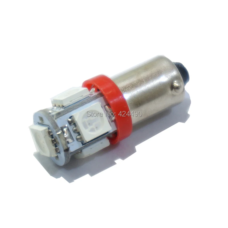 20 шт. BA9S T11 T4W 363 холодный белый красный зеленый желтый розовый 5LED 5050 для SMD