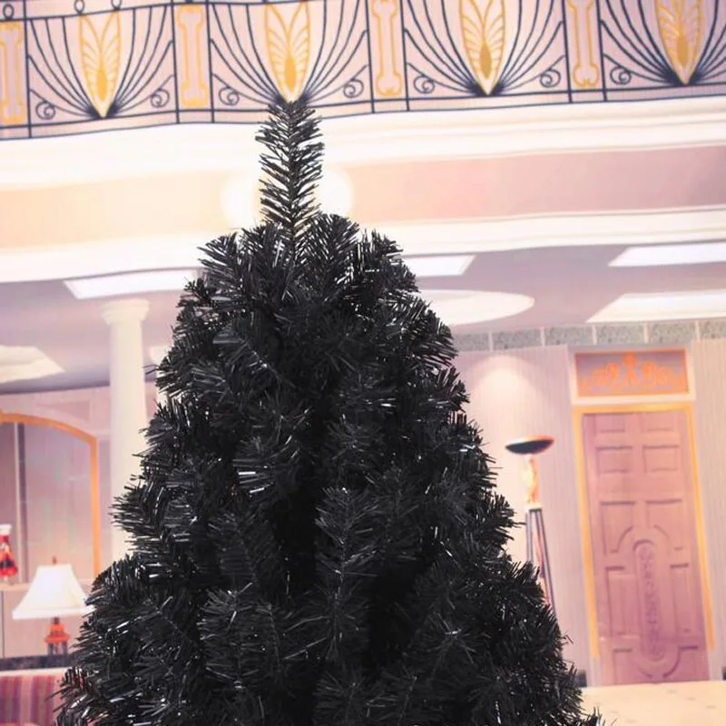 Новинка 1 5 м/150 см черная расширяющаяся Рождественская елка Новогоднее украшение