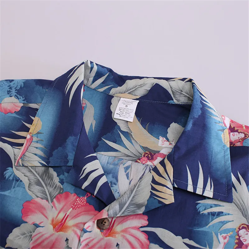 Мужские Гавайские рубашки для коктейлей из нефрита хлопковая рубашка большого