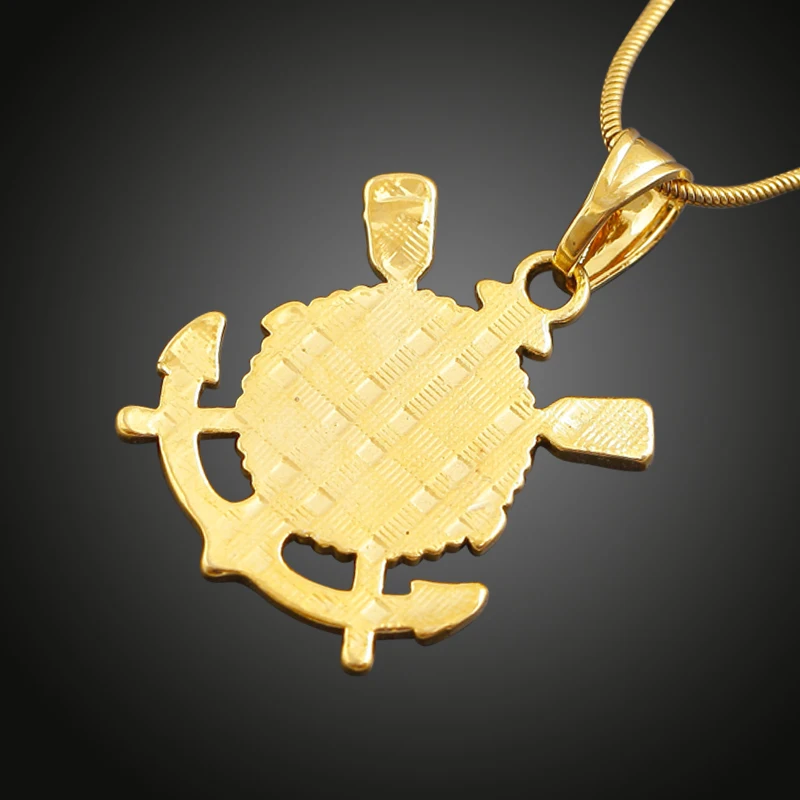 Пираты Карибского моря якорь кулон Цепочки и ожерелья Для мужчин Jewelry Мода золото