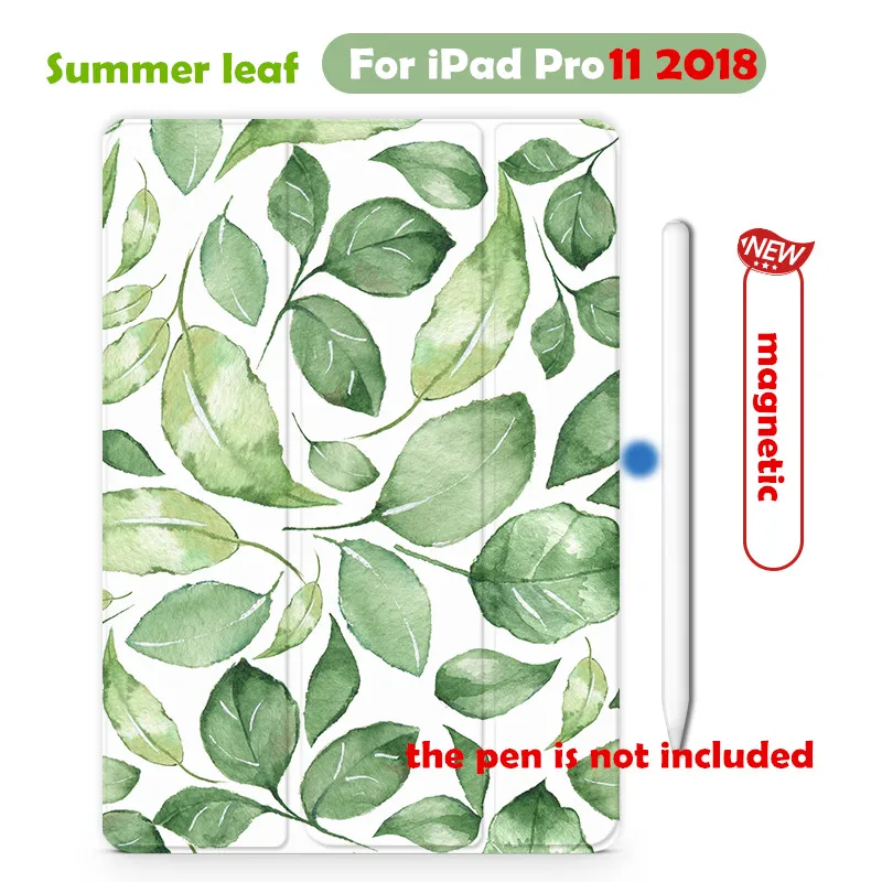summer for pro11 Умный чехол-книжка для iPad Pro(3-го поколения) с изображением листа для iPad Pro с диагональю экрана 12,9 дюйма, чехол-книжка для планшета с подставкой для iPad Pro 11 дюймов - Цвет: summer for pro11