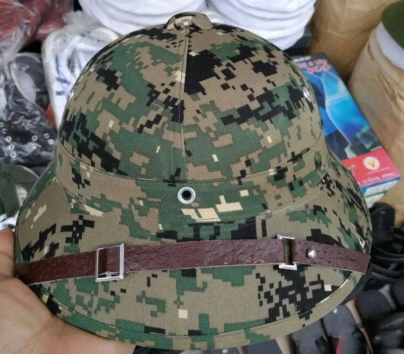 Вьетнамская армейская шляпа NVA VIETCONG VC PITH HELMET EXPLORER камуфляжная кепка со звездой |