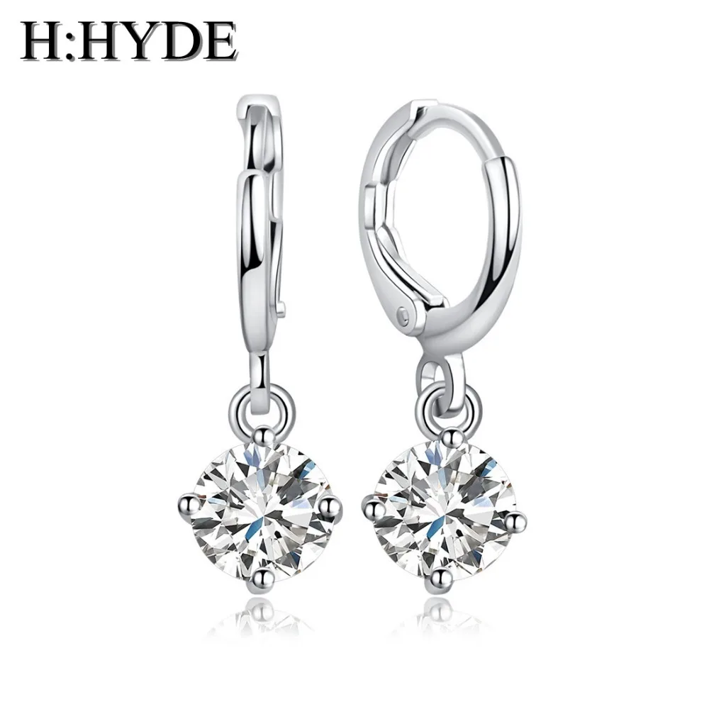 Женские серьги с фианитами H:HYDE кристаллами в форме капли воды 2 шт. = 1 пара|earrings with