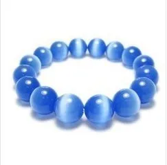 Новинка средний темно синий опал бусины кошачий глаз стрейчевый женский