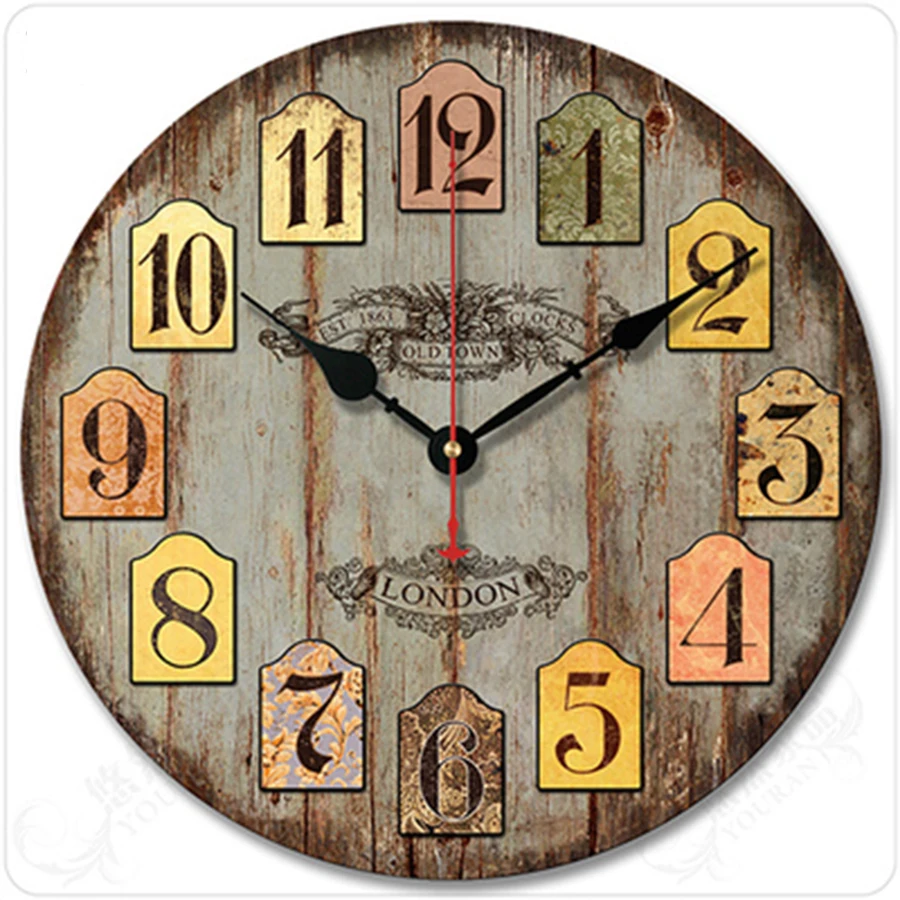 Винтажные настенные часы 3DBGV54 художественные деревянные со скрытым тайным