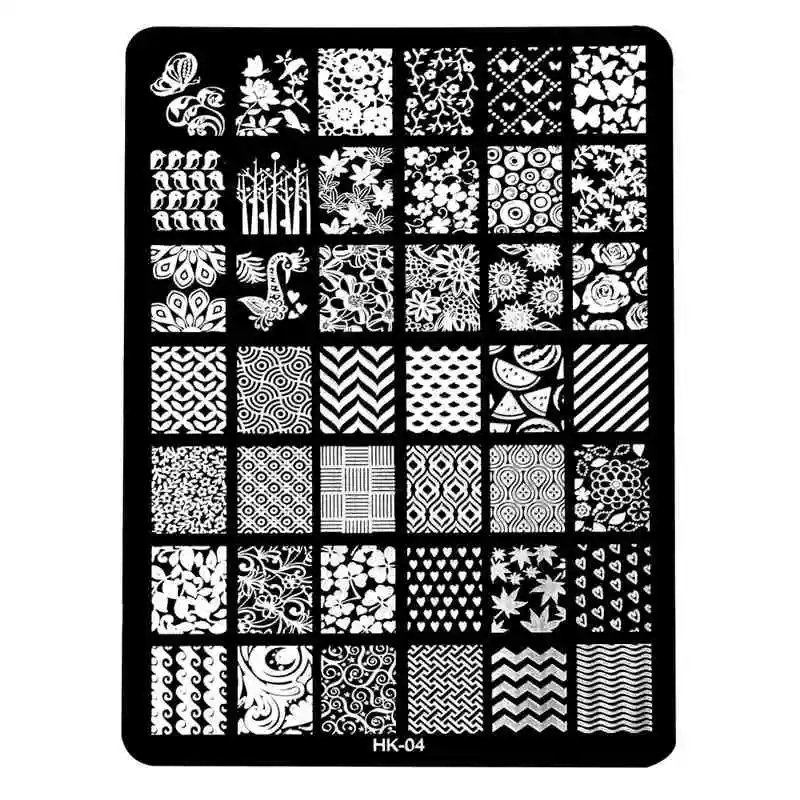 DIY Художественный штамп с изображением для ногтей штамповочные пластины Шаблон
