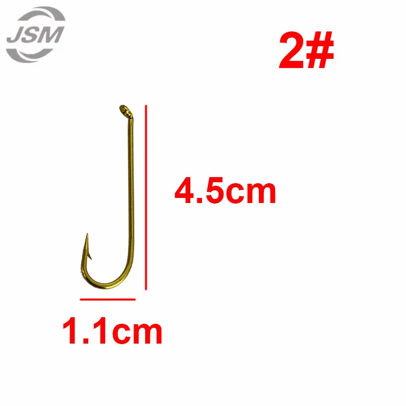 JSM 100 шт. 79580 рыболовные крючки из высокоуглеродистой стали чайного цвета с