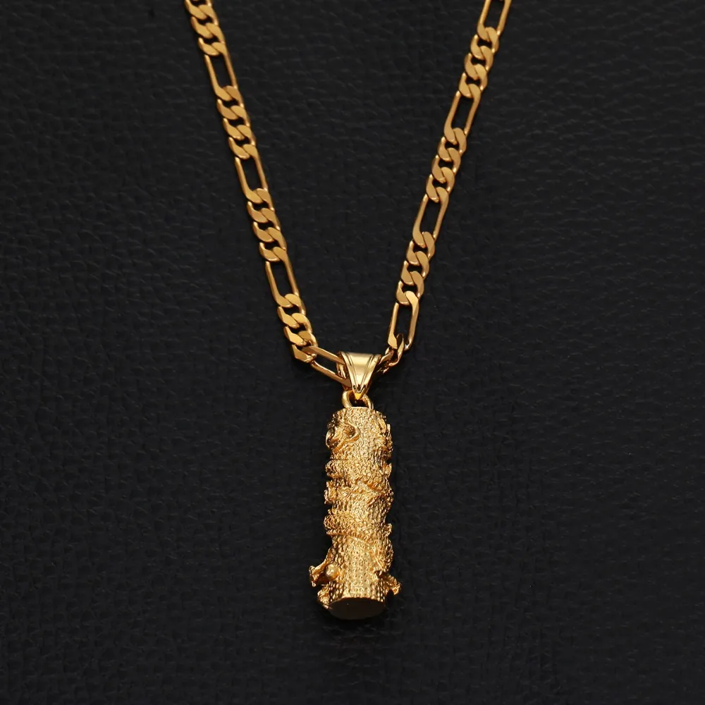 Рождественское золотое ожерелье с подвеской ювелирных изделий в виде колонны