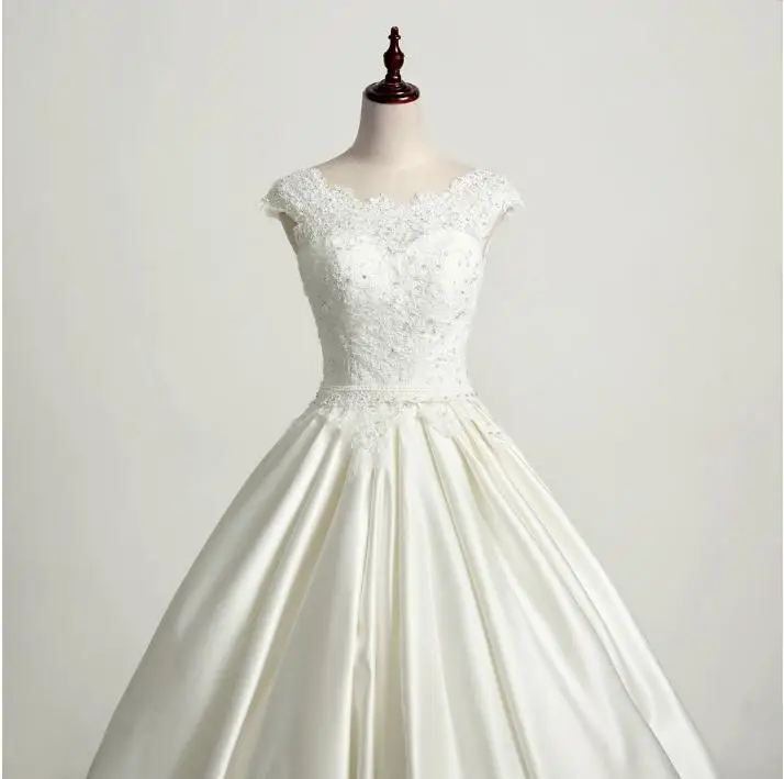 BANVASAC 2017 новые элегантные свадебные платья с вышивкой и круглым вырезом без