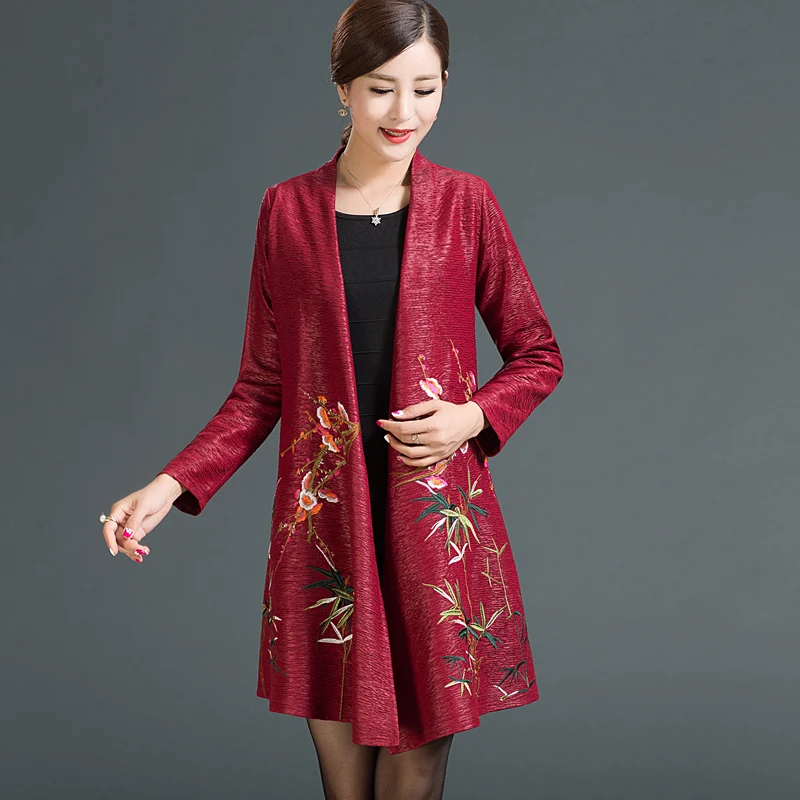 2018 осеннее новое платье для мамы и дочки среднего возраста пальто длинные секции