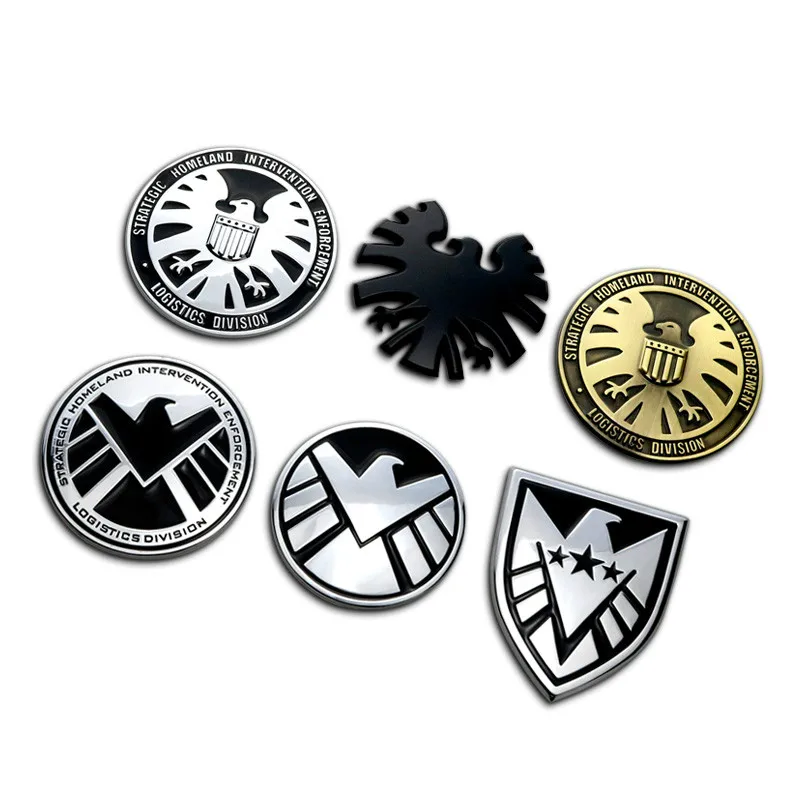 Винтажный Бронзовый Толстый металлический щит s.h.i.e.l. D. Круглая птица Тотем эмблема логотип для автомобильного стайлинга тела топливный колпачок наклейка высшего качества