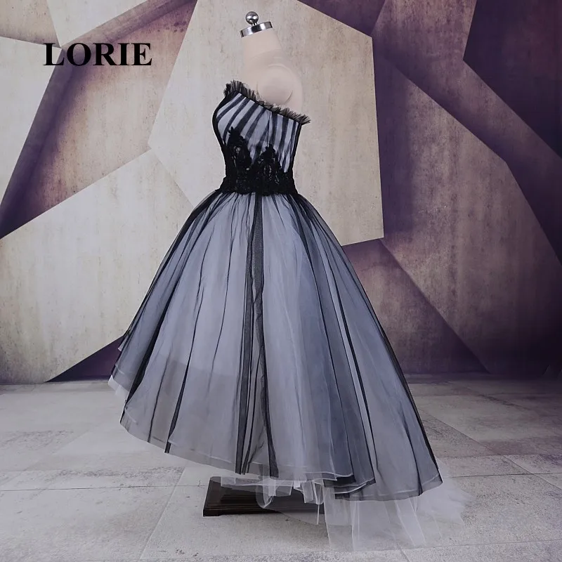 LORIE 2020 низкие/высокие вечерние платья со шнуровкой сзади мягкое Тюлевое Черное