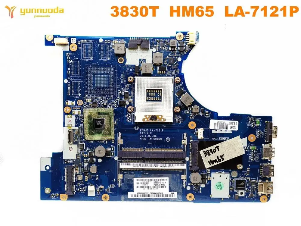 Оригинальный Для ACER 3830 т Материнская плата ноутбука 3830T HM65 LA 7121P испытанное
