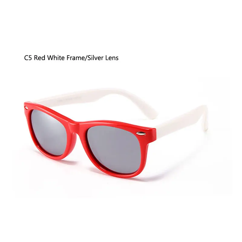 Kids Sunglasses Coating Mirror Polarized Baby Glasses Flexible Safety Frame Chldren Shades For Boys Girl With Case UV400 | Аксессуары