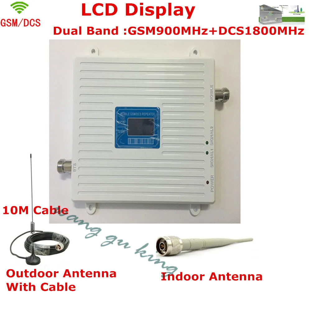 ЖК дисплей 2G GSM 900Mhz DCS 1800MHz усилитель сигнала сотового телефона 4G двухдиапазонный