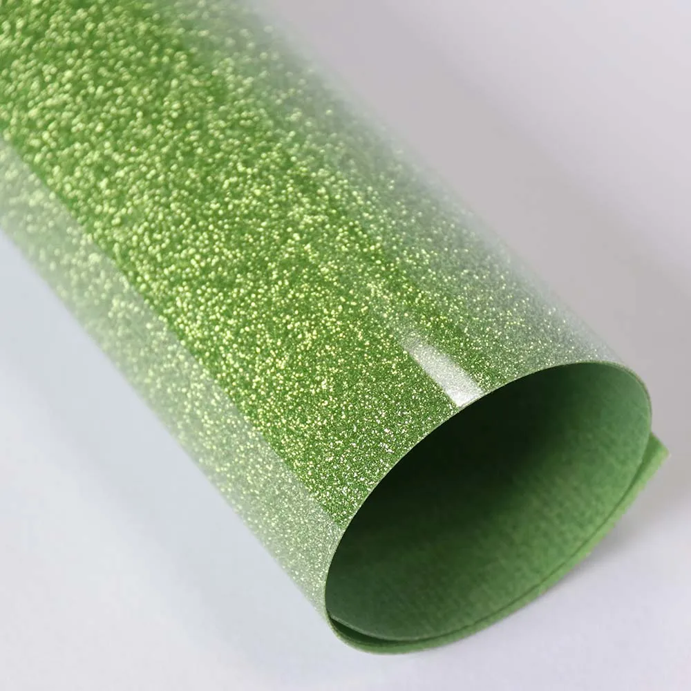 HOHOFILM 50cmx50cm Light Green Glitter Heat Transfer Vinyl T-shirts Press Iron-on Film PU Material 20''x20'' | Дом и сад