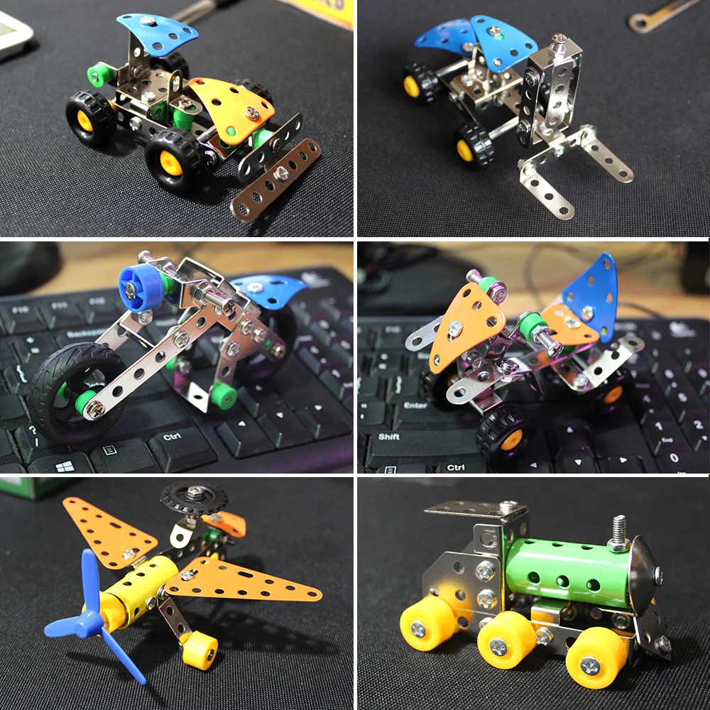 Бесплатная доставка DIY Детская Металлическая сборная игрушка модель творчество
