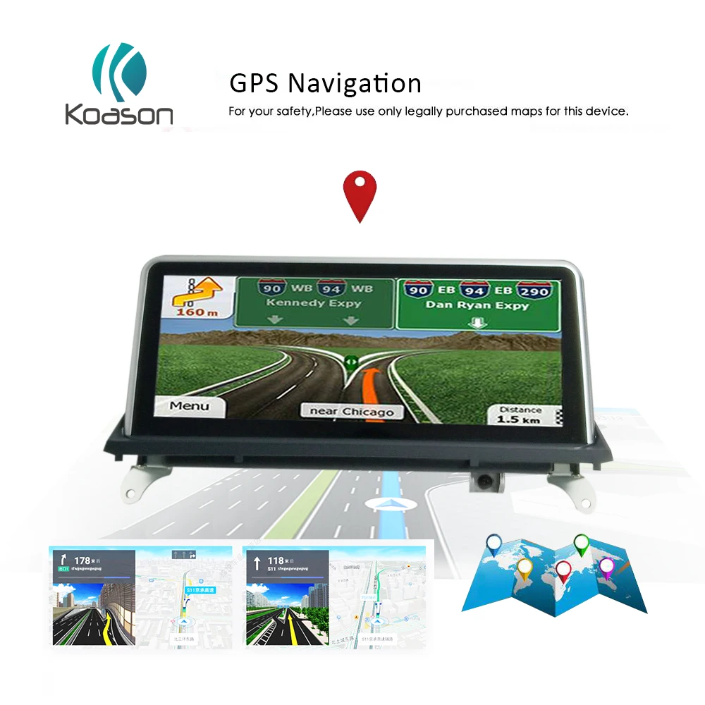 Koason 10 25 &quotips Экран Android 7 1 gps навигации для BMW X5 E70 X6 E71 CIC Системы Авто Аудио обоих