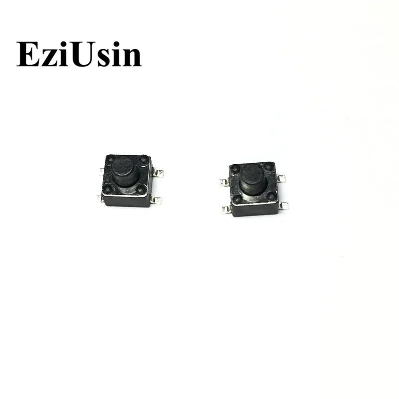 

EziUsin 4.5*4.5*5 4P PCB Keyboard Touch Button Micro Switch Square SMD Mini Momentary For Arduino Maker Sound