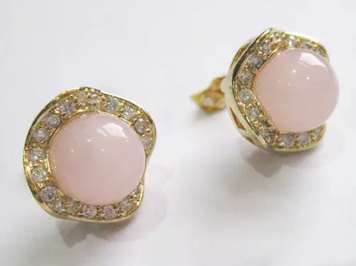 Новые серьги из натурального камня светло зеленого розового фиолетового