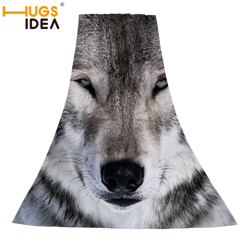 Хлопковое банное полотенце HUGSIDEA Wolf для взрослых, махровое полотенце для купания, одежда для сауны, купальные халаты, Банные юбки - Цвет: CC1491Z31