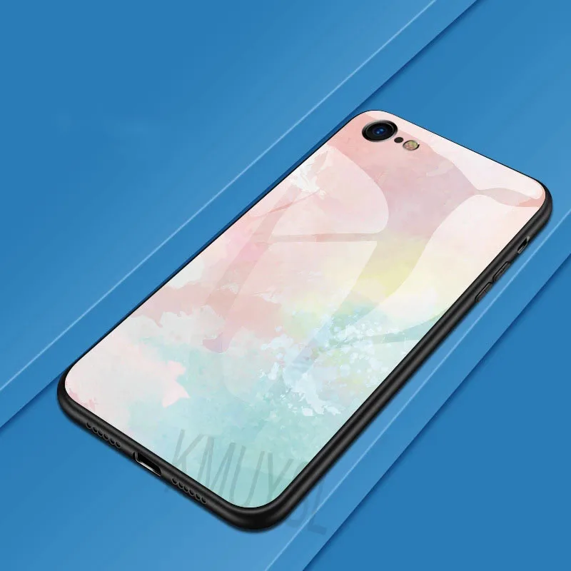 5 Модный чехол из закаленного стекла для huawei mate 20 10 Lite Nova 4 3 3i Honor 7A 7C Pro Y5 Y6 Prime P Smart чехол цветной чехол - Цвет: 5