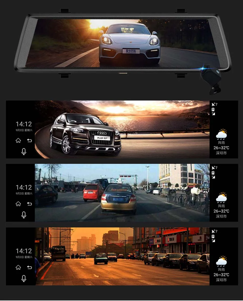 Автомобильный видеорегистратор ANSTAR ADAS, 4G, Android, видео рекордер, два объектива, Bluetooth, wifi, FHD 1080 p, gps навигатор, Автомобильное зеркало заднего вида, видеорегистраторы