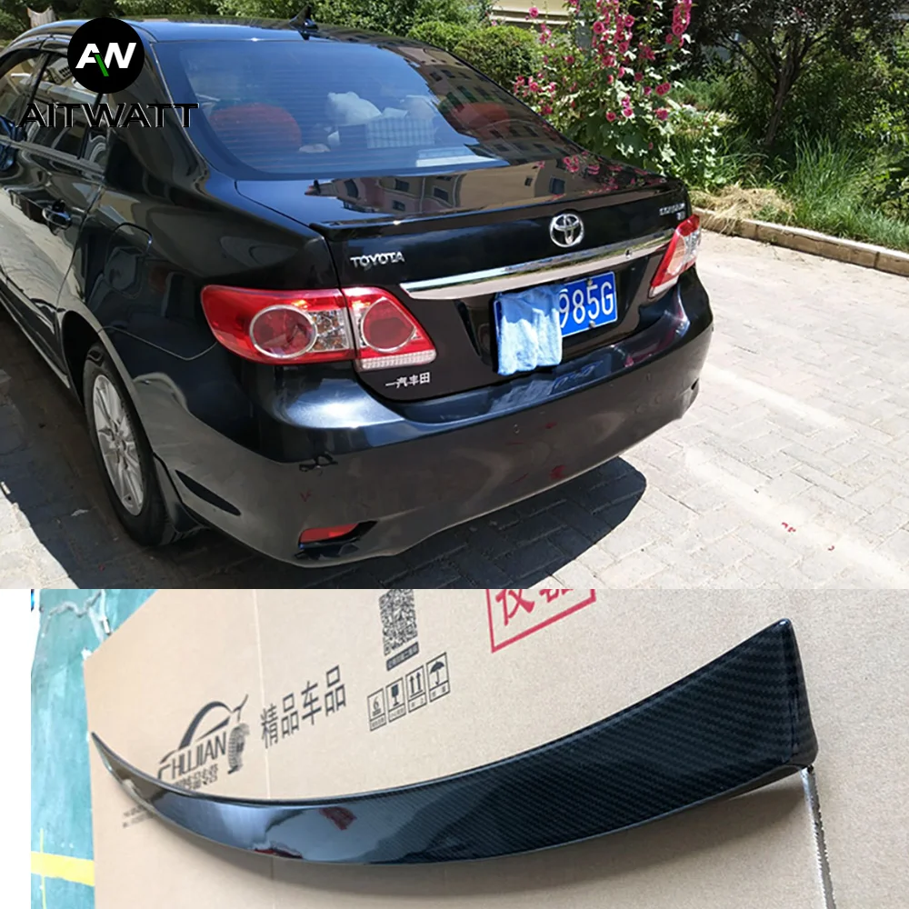 AITWATT для Toyota Corolla 2007 2008 2009 2010 2011 2012 2013 углеродное волокно задний спойлер на крыло