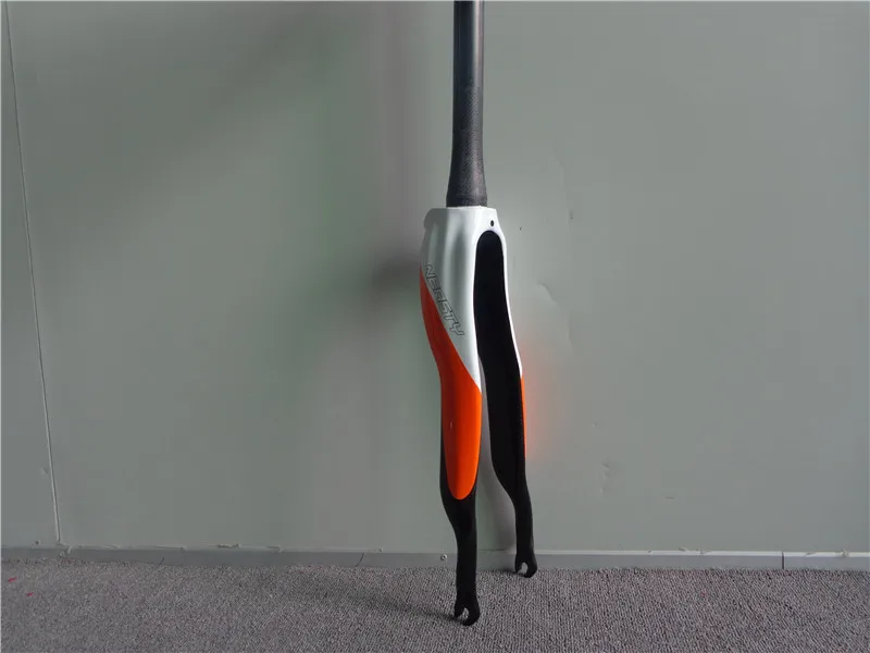 Углеродная вилка 700C для дорожного велосипеда передняя оранжевого цвета|road bicycle