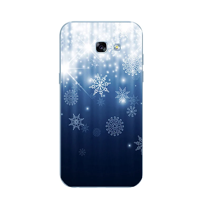 9183 05 Для Samsung Galaxy A7 TPU чехол для телефона для A320 A520 A720 оболочка прозрачная ПВХ-пленка для A3 A5() Задняя крышка белого цвета, рисунок со снегом - Цвет: 9183 05