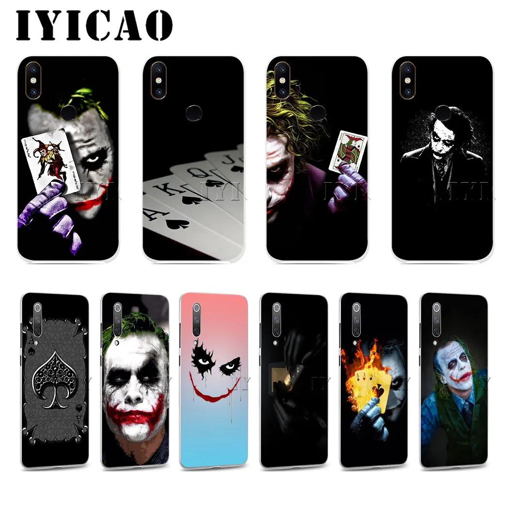 IYICAO Poker joker Новинка Твердый для Xiaomi Mi 5 5S 6 9 8 A2 Lite 5X Mix 2S F1 SE MAX 3 9T A3 Pro CC9E Redmi Note