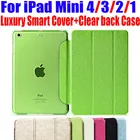 Чехол-накладка для ipad mini 54321, из искусственной кожи, прозрачный