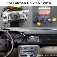 rca original screen compatible adapter for citroen c5 20072016 car rear view camera back up reverse camera ccd night vision