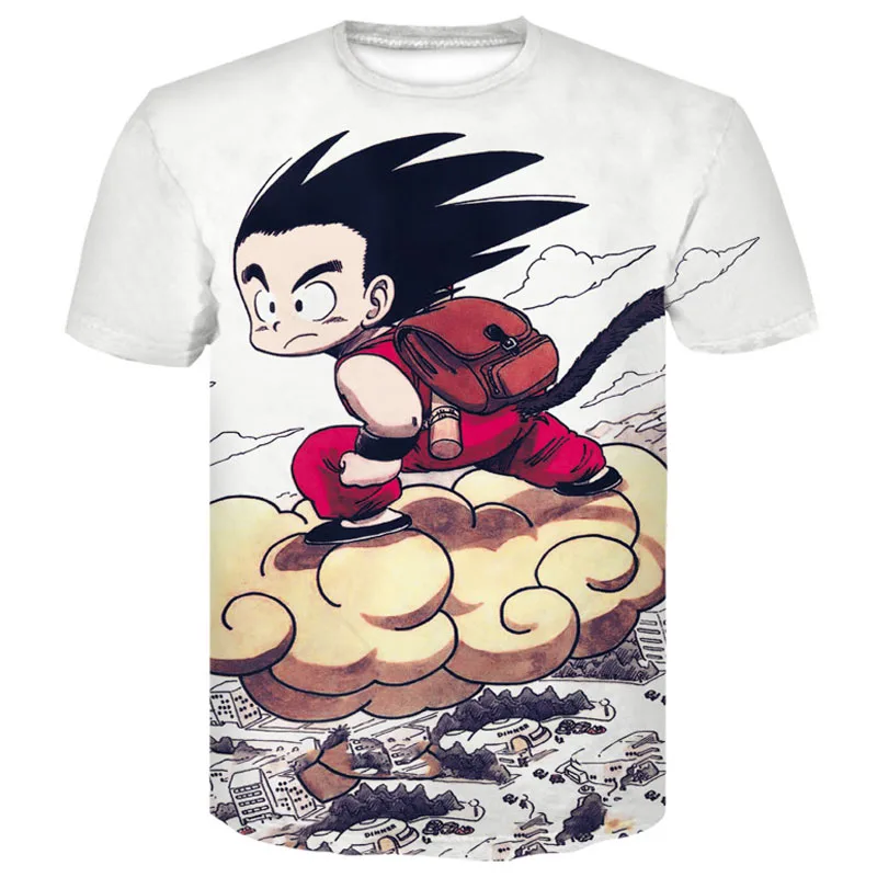 4 Манга dragon ball z Super Saiyan Son Goku, аниме, летняя 3D печать, новинка, модные футболки, топы для мужчин/мальчиков, мультяшная Повседневная футболка - Цвет: 4