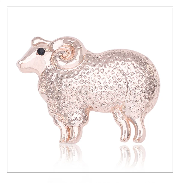 

Fashion alloy gold jewelry wedding dresses womanclothes ebanl animal sacarfing luxury sheep brooches for sale safety pins X1571
