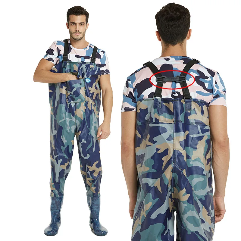 Камуфляжные рыболовные сапоги на талии с нагрудными штанинами ботинки Костюмные