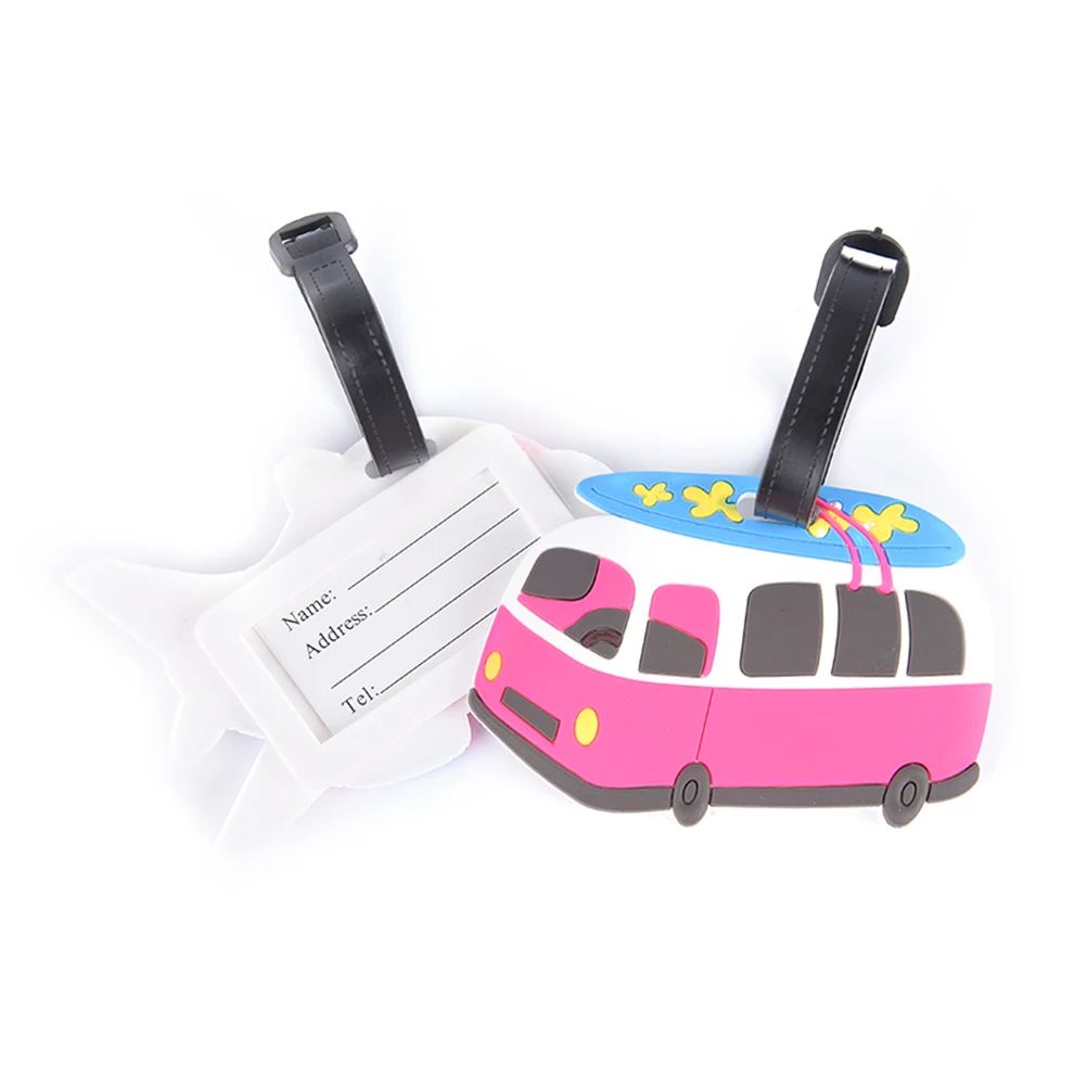 Мультяшный самолёт автомобильный чемодан ID адрес держатель бирка для багажа