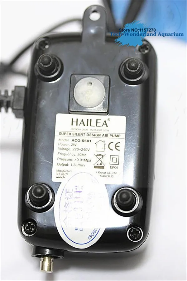 Ультра-тихий Регулируемый пневматический насос для аквариума HAILEA ACO-55 серии кислородный насос аэратор для аквариума увеличивающий воздушный насос