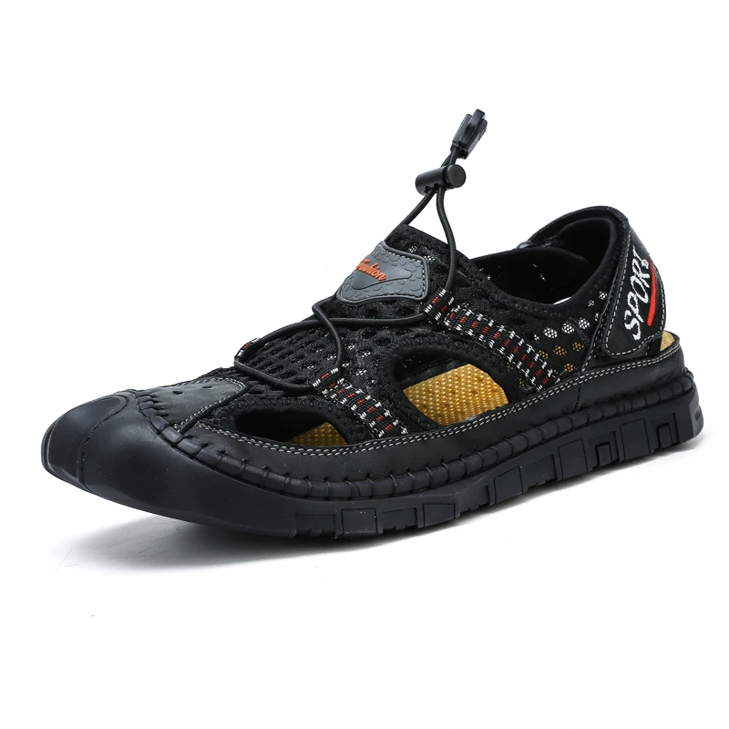 Мужская обувь Уличные сандалии для отдыха Дышащая из сетчатого материала