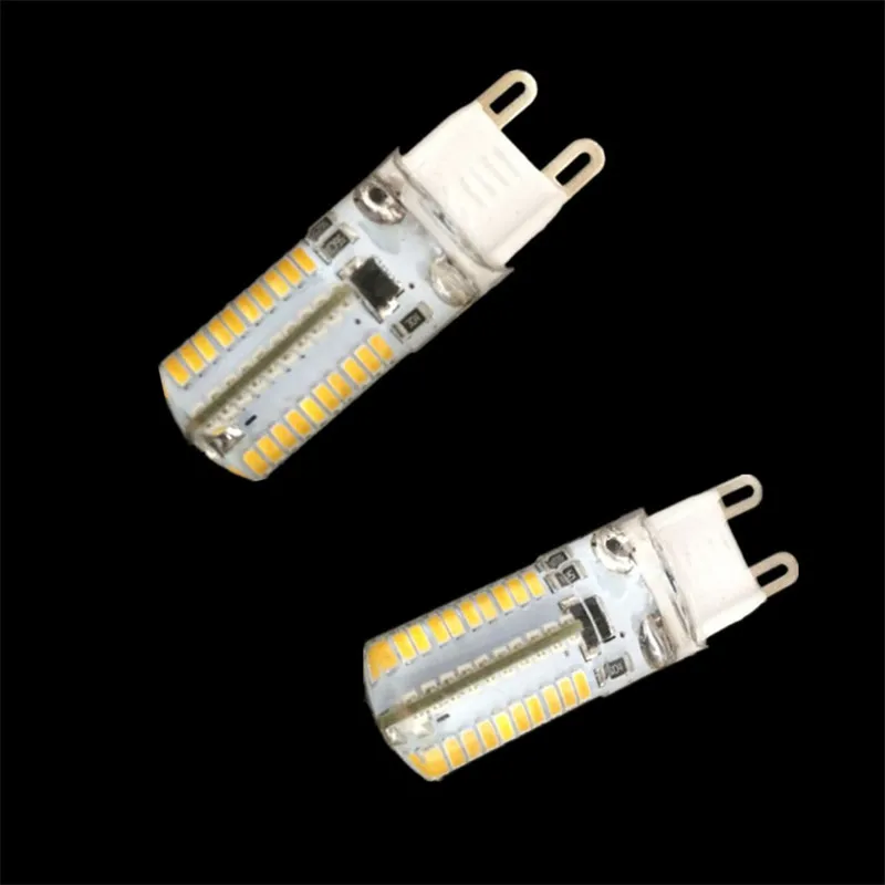 50 шт./лот AC220V/110 V затемнения 3014SMD 80leds G9/G4/E17/E11 7wled лампочки кукурузы Заменить