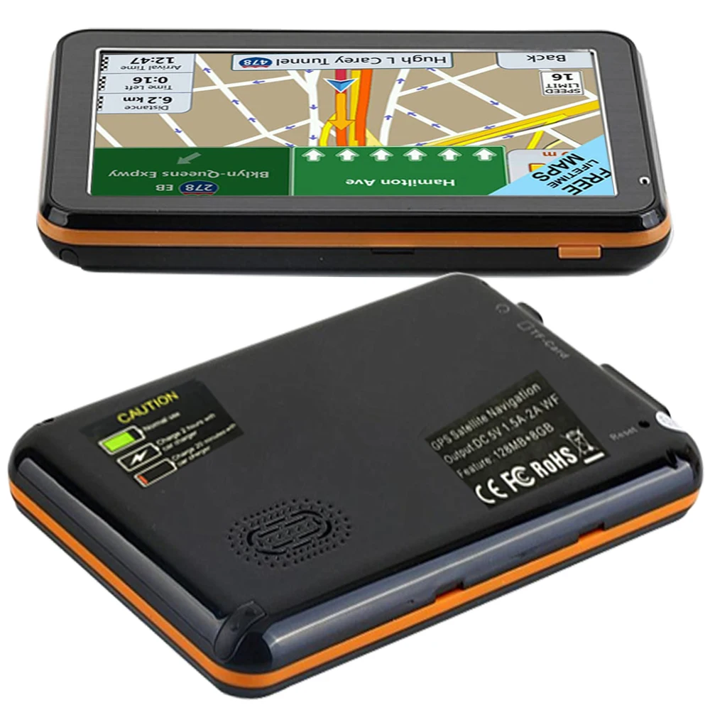 Автомобильный gps5 дюймовый навигатор FM Bluetooth спутниковая голосовая навигация
