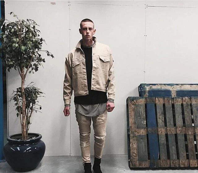 Новые модные хаки джинсовые рваные джинсы куртка мужчины в стиле хип хоп Хабар