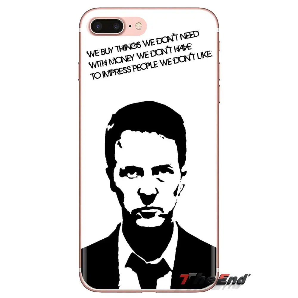 edward norton fight club tyler durden Soft Case For Xiaomi Mi3 Samsung A10 A30 A40 A50 A60 A70 Galaxy S2 Note 2 Grand Core Prime |
