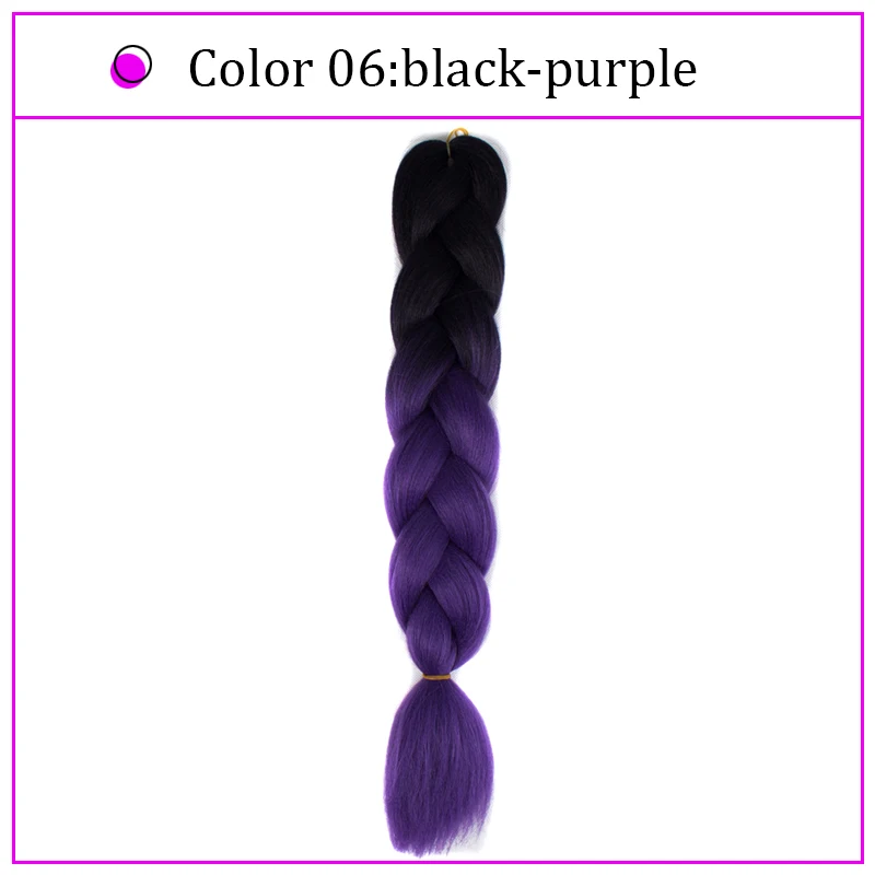 Yiyaobess Synthetic Ombre Braiding Hair Crochet Jumbo Braids Hair Extension 100g 24inch Black African Braids Pigtail Hair - Цвет: 4/30HL