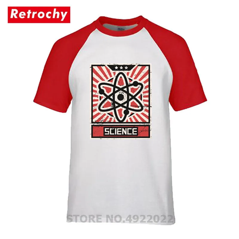 Мужская Винтажная футболка с постером Atom Geek Nerd недорогая брендовая Hombre Camisetas