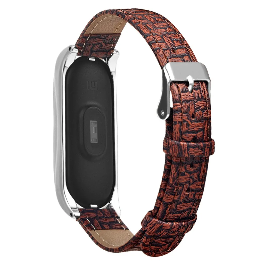 Кожаный ремешок с тканым узором для Xaio mi Band 3, сменный ремешок на запястье Xao mi Xio mi Xiao mi band bnad3, ремешок на запястье