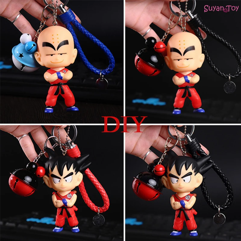Аниме брелок Dragon Ball Z Super Goku Krillin Мини Фигурки ПВХ кукла милая сумка игрушки
