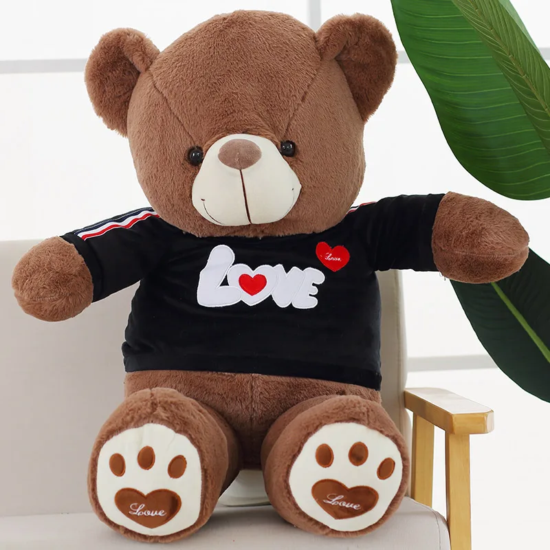 

80cm/100cm Large Size Plush Bear with Leisure sweater Stuffed Teddy Bear Plush Toy Valentine Gifts Kids Girls Birthday Toys