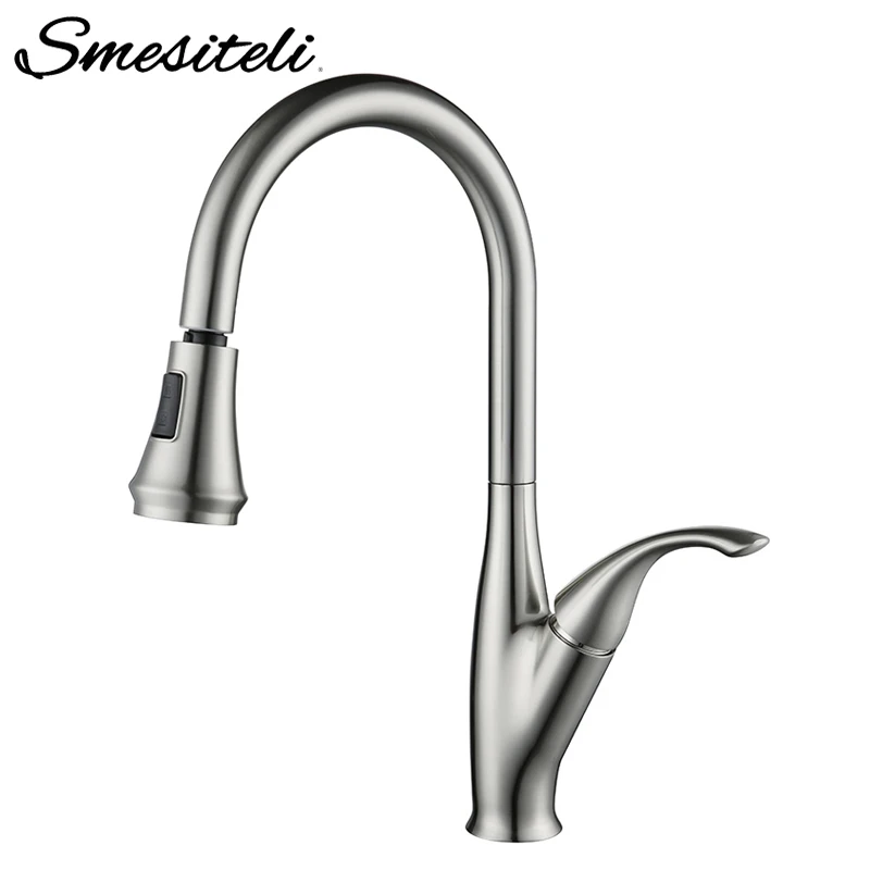 Smesiteli Матовый кухонный кран смеситель горячей и холодной воды для весенней